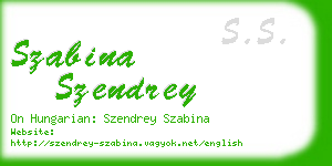 szabina szendrey business card